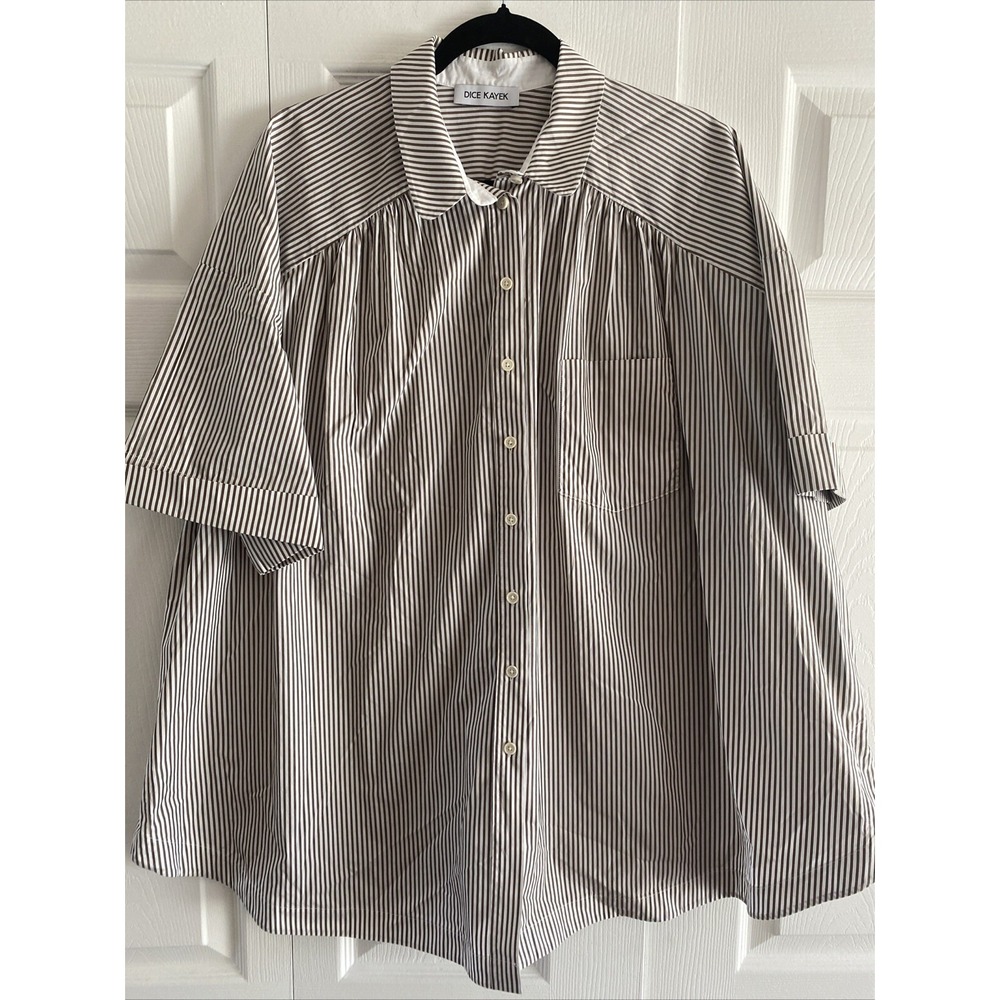 Dice Kayek Nordstrom EU 44 Striped Cotton Bottom down Oversized Lagom Blouse